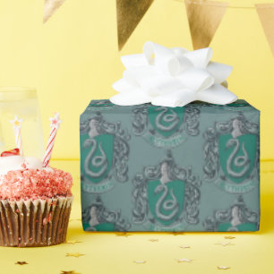 Harry Potter   Slytherin Crest Green Wrapping Paper