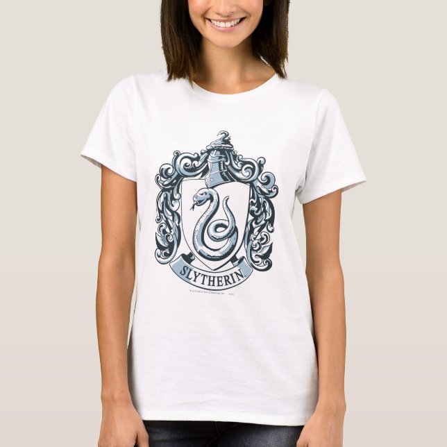 Harry Potter | Slytherin Crest - Ice Blue T-Shirt (Front)