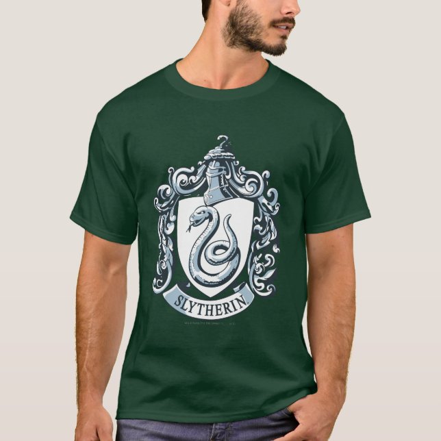 Harry Potter | Slytherin Crest - Ice Blue T-Shirt (Front)