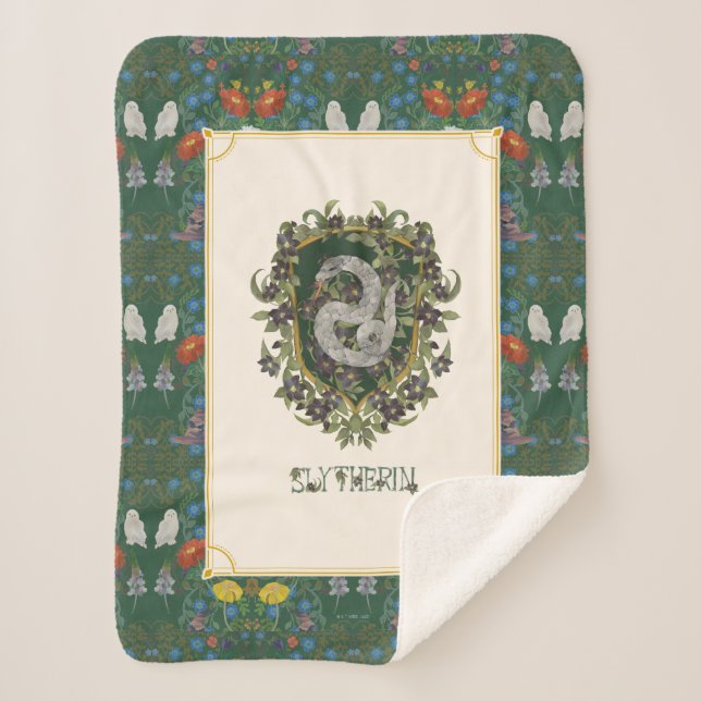 HARRY POTTER™ | SLYTHERIN™ Crest Sherpa Blanket (Front)