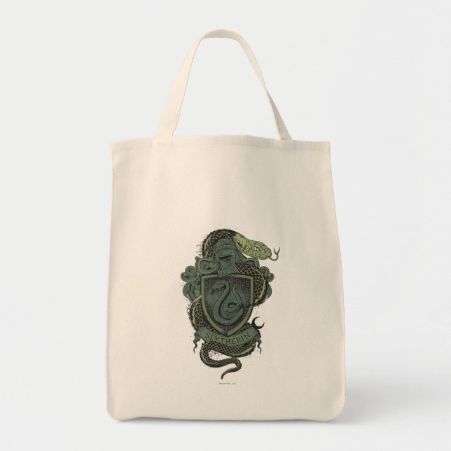 Harry Potter  | Slytherin Crest Tote Bag (Front)
