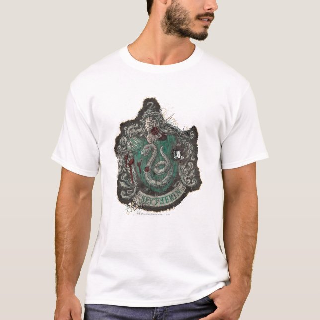 Harry Potter | Slytherin Crest - Vintage T-Shirt (Front)