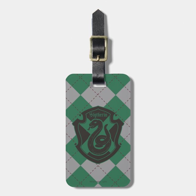 Harry Potter | Slytherin House Pride Crest Luggage Tag (Front Vertical)