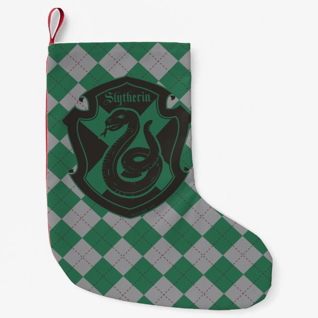 Harry Potter | Slytherin House Pride Crest Small Christmas Stocking (Front)