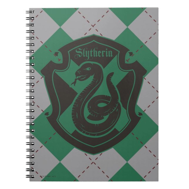 Harry Potter | Slytherin House Pride Crest Spiral Notebook (Front)