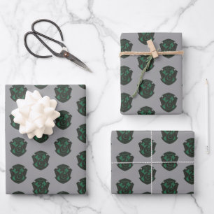 Harry Potter   Slytherin House Pride Crest Wrapping Paper Sheet