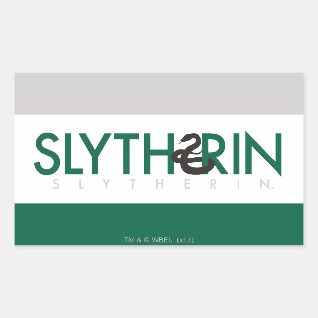 Harry Potter | Slytherin House Pride Logo Rectangular Sticker (Front)