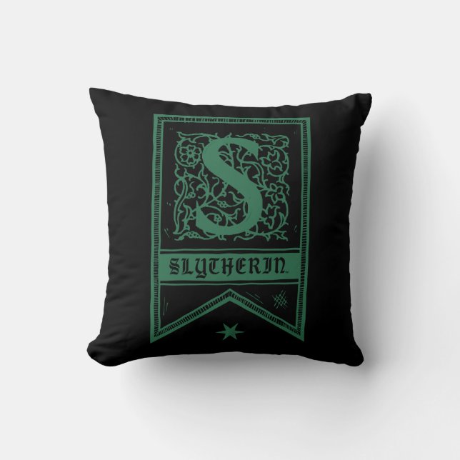 Harry Potter | Slytherin Monogram Banner Cushion (Front)