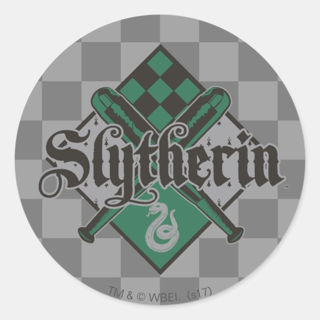 Harry Potter | Slytherin QUIDDITCH™ Crest Classic Round Sticker (Front)
