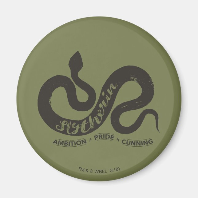 Harry Potter | SLYTHERIN™ Silhouette Typography Magnet (Front)