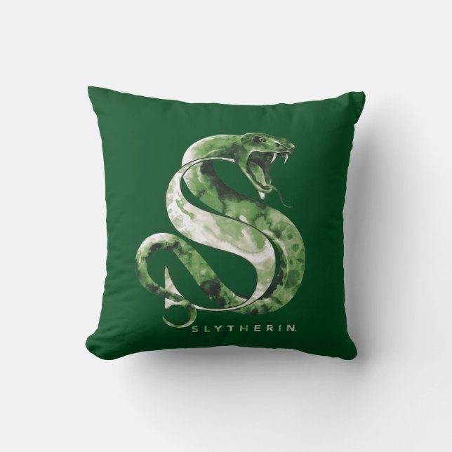 Harry Potter | SLYTHERIN™ Snake Watercolor Cushion (Front)