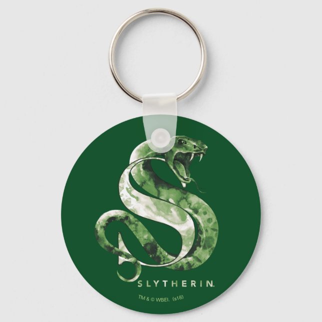 Harry Potter | SLYTHERIN™ Snake Watercolor Key Ring (Front)