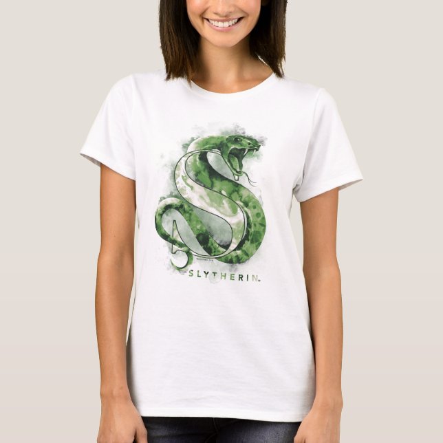 Harry Potter | SLYTHERIN™ Snake Watercolor T-Shirt (Front)