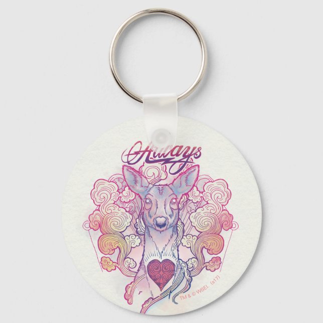 Harry Potter Spell | "Always" Doe Patronus Key Ring (Front)