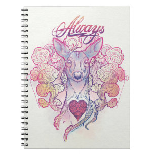Harry Potter Spell   "Always" Doe Patronus Spiral Notebook