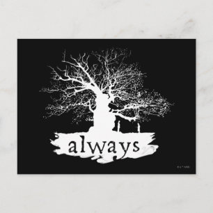 Harry Potter Spell Always Quote Silhouette Postcard