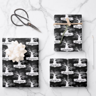 Harry Potter Spell   Always Quote Silhouette Wrapping Paper Sheet
