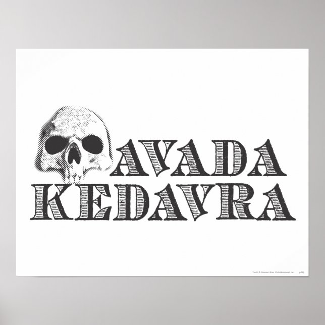 Harry Potter Spell | Avada Kedavra Poster (Front)
