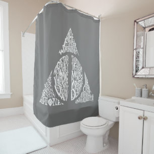 Harry Potter Spell   DEATHLY HALLOWS Graphic 2 Shower Curtain