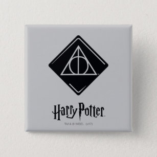 Harry Potter Spell   Deathly Hallows Icon 15 Cm Square Badge
