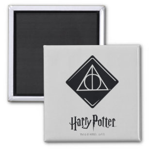 Harry Potter Spell   Deathly Hallows Icon Magnet