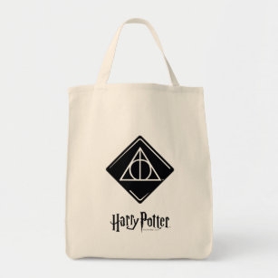 Harry Potter Spell   Deathly Hallows Icon Tote Bag