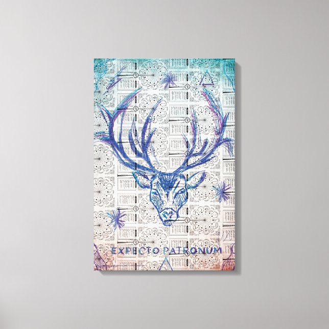 Harry Potter Spell | EXPECTO PATRONUM™Stag Sketch Canvas Print (Front)
