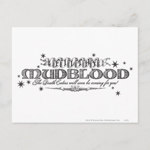 Harry Potter Spell   Filthy Mudblood Postcard