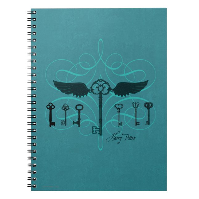 Harry Potter Spell | Flying Keys Spiral Notebook (Front)