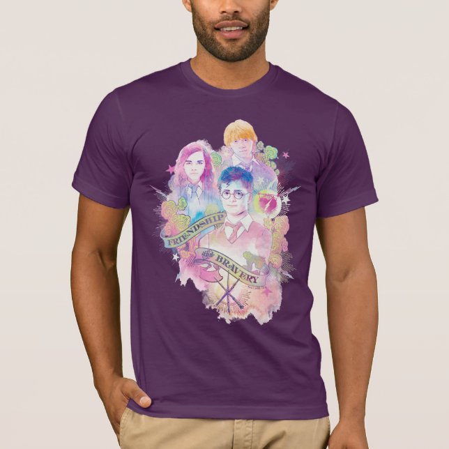 Harry Potter Spell | Harry, Hermione, & Ron Waterc T-Shirt (Front)