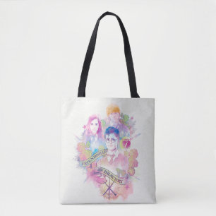 Harry Potter Spell Harry, Hermione, & Ron Waterc Tote Bag