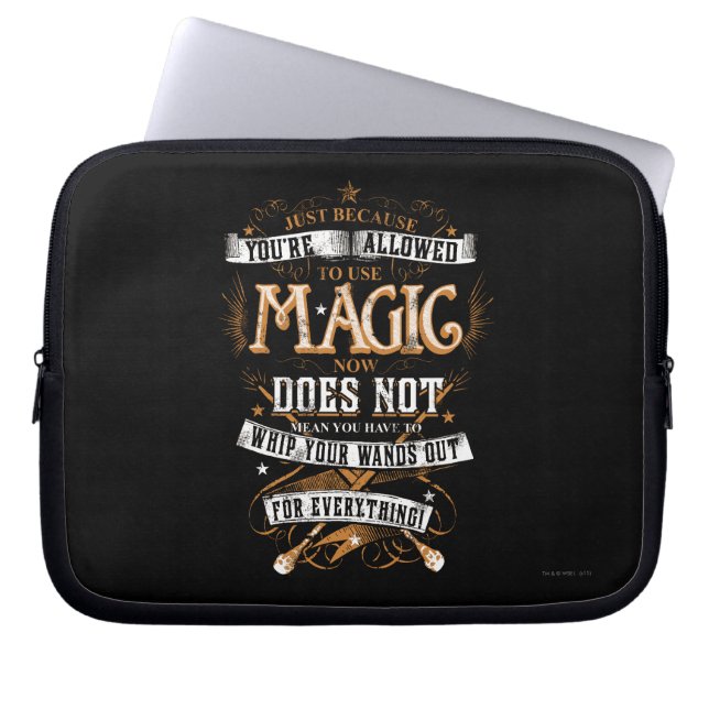 Harry Potter Spell | Just Because You're Allowed Laptop Sleeve (Front)