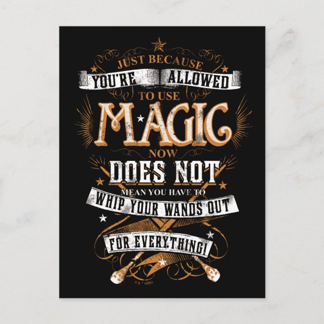 Harry Potter Spell | Just Because You're Allowed Postcard (Front)