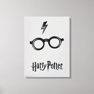 Harry Potter Spell   Lightning Scar and Glasses Canvas Print