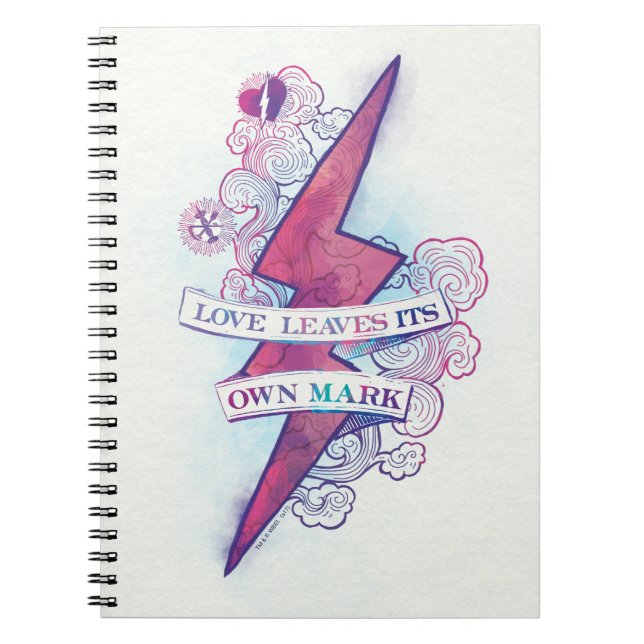 Harry Potter Spell | Love Leaves Its Own Mark Spiral Notebook (Front)