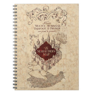 Harry Potter Spell Marauder's Map Spiral Notebook
