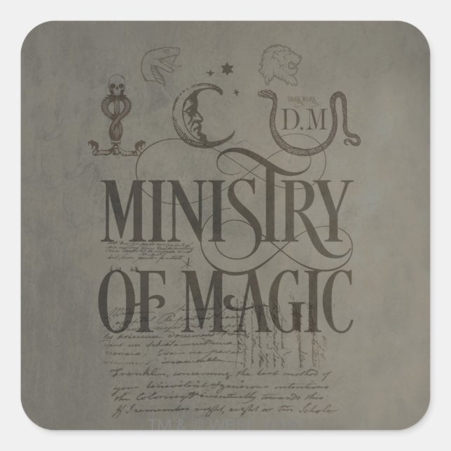 Harry Potter Spell | MINISTRY OF MAGIC Square Sticker (Front)