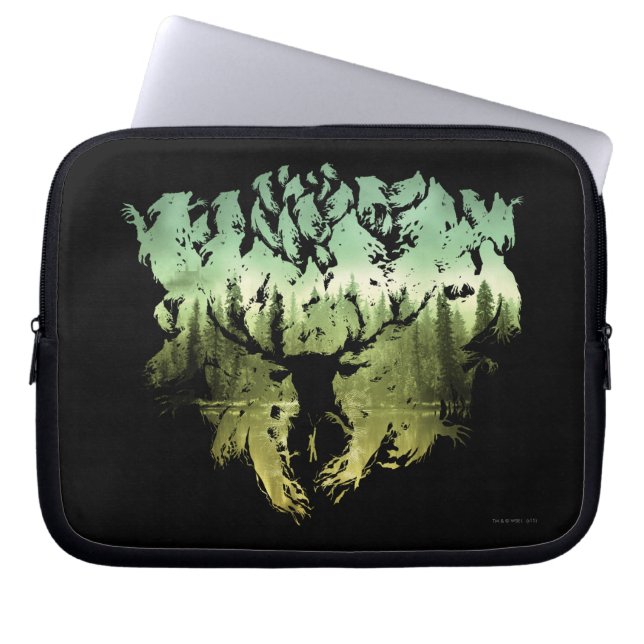 Harry Potter Spell | Stag Patronus Laptop Sleeve (Front)