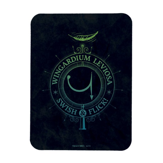 Harry Potter Spell | Wingardium Leviosa Graphic Magnet (Vertical)