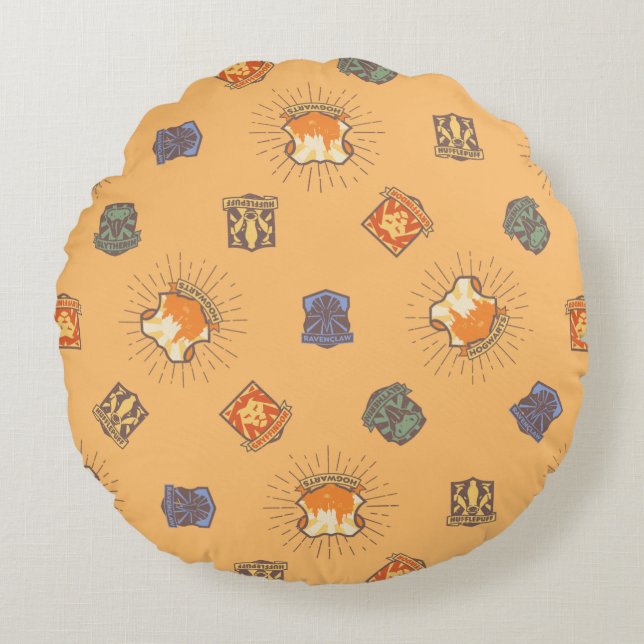 HARRY POTTER™ | Summer Magic HOGWARTS™ Pattern Round Cushion (Front)