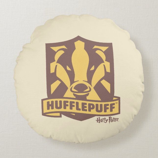 HARRY POTTER™ | Summer Magic HUFFLEPUFF™ Crest Round Cushion (Front)