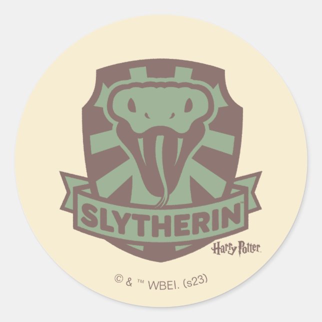 HARRY POTTER™ | Summer Magic SLYTHERIN™ Crest Classic Round Sticker (Front)