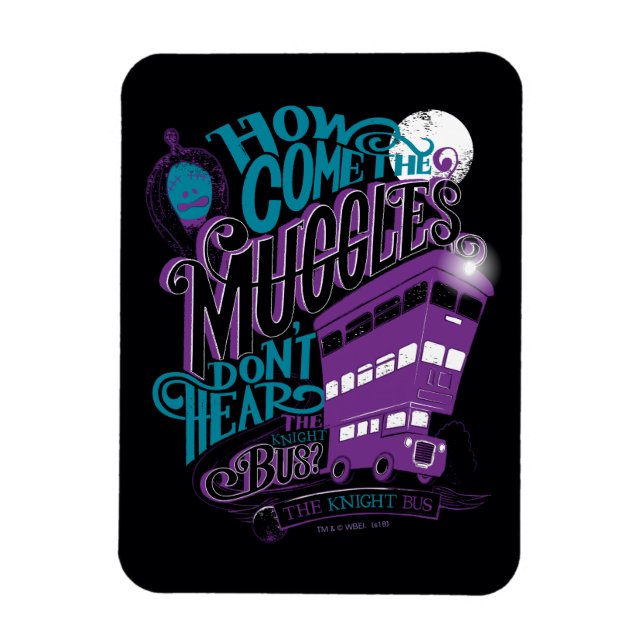 Harry Potter | The Knight Bus Typography Graphic Magnet (Vertical)