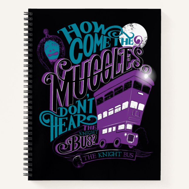 Harry Potter | The Knight Bus Typography Graphic Notebook (Front)
