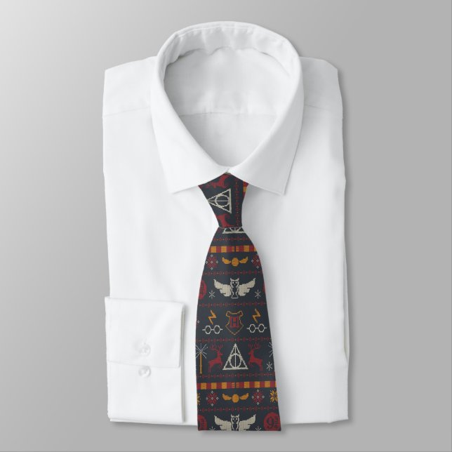 HARRY POTTER™ Themed Cross-Stitch Pattern Tie (Tied)