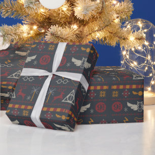 HARRY POTTER™ Themed Cross-Stitch Pattern Wrapping Paper