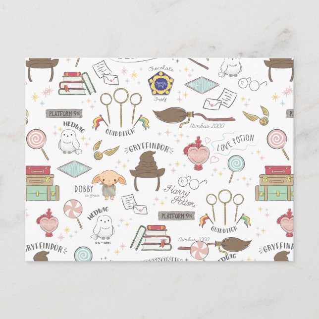 HARRY POTTER™ Tiny Magic Pattern Postcard (Front)
