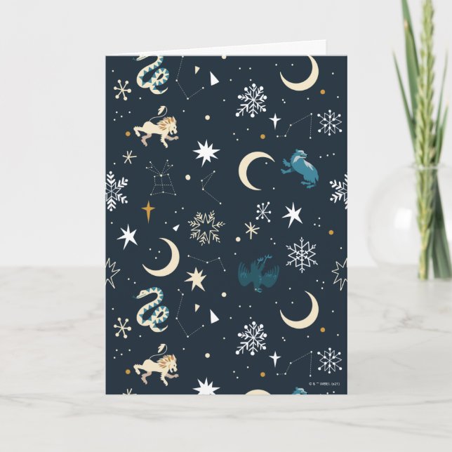 Harry Potter | Winter Constellation Pattern Holiday Card (Front)