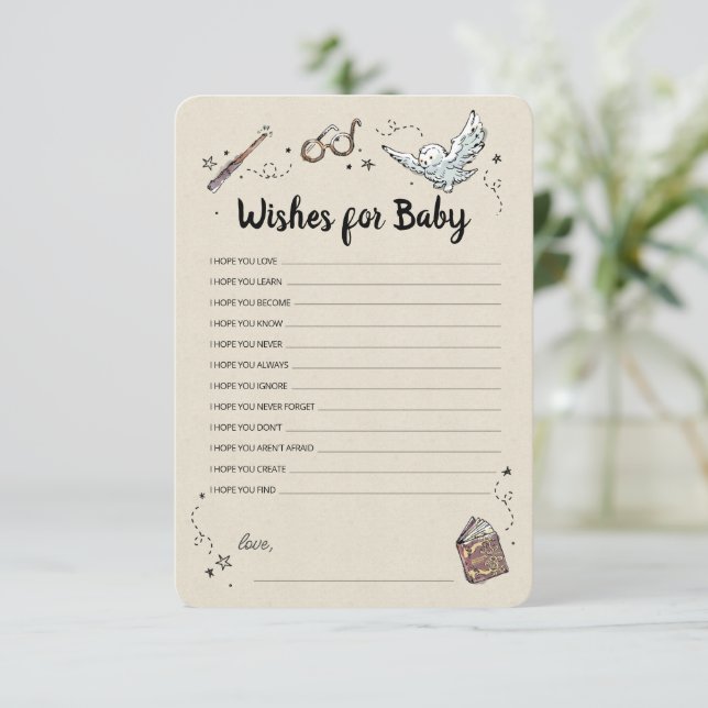 Harry Potter - Wishes for Baby Invitation (Standing Front)