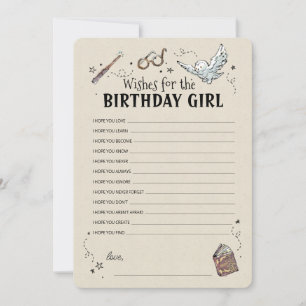Harry Potter - Wishes for the Birthday Girl Invitation